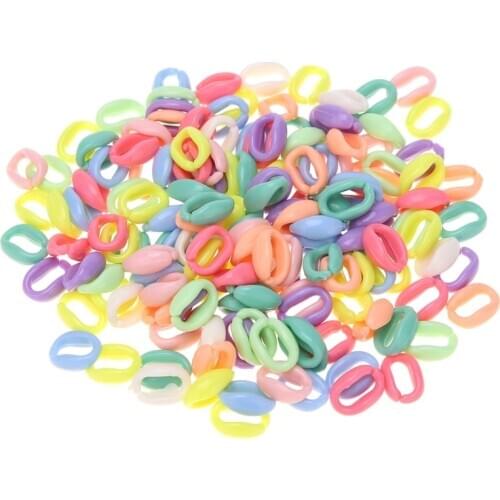 100Pcs/Pack Parrot Foot Toys C Chain Links Bird Stand Chain Bird DIY Clips Hooks Y5GB