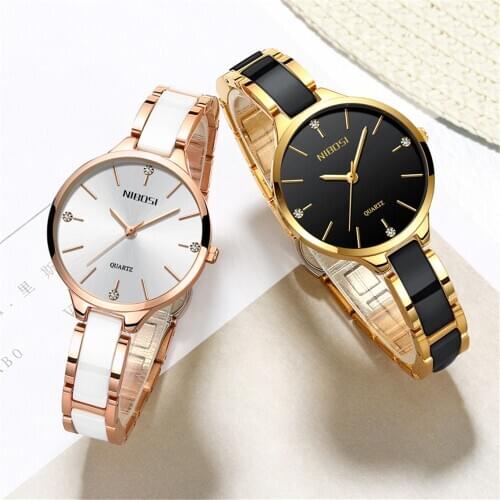 2019 New NIBOSI Rose Gold Women Watch Relogio Feminin Business Quartz Watch Top Brand Luxury Ladies Female Wristwatch Girl Clock