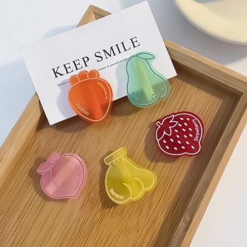 Acrylic Hair Clips Barrettes Girls Cute Hair Grips Cartoon Fruit Hairpins Children Lovely Headband Kids Hair Accessories Gift
