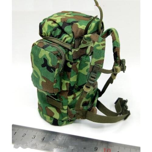 In Stock For Sale Scale 1/6th FLAGSET 73027 Camouflage Multi-function Large Backpack For Usual 12inch Doll Soldier Collectable