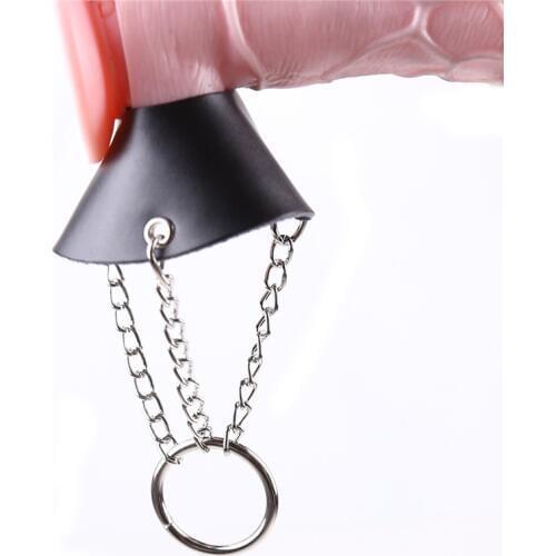 BDSM Bondage Gay Penis Cage Panties Erotic Leather Fetish Testis Cage with Cock Ring Male Underwear Panties for Adults Sex Games