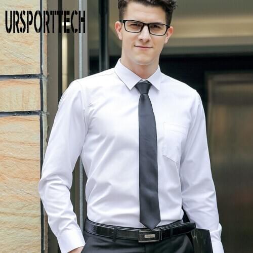 URSPORTTECH Brand Shirt Men Women Long Sleeve Formal Office OL Casual Plus Size Blouses and Shirts Business Men Women Tops