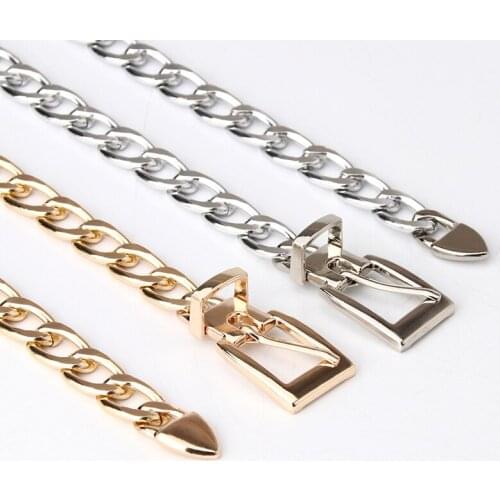 Womens waist chain Gold Silver Metal Lady Simple Belts Women Belt Dress Accessories Belly Waist Chain Body Jewelry