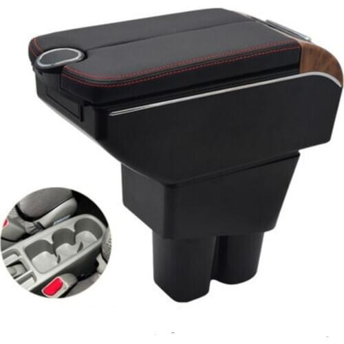 For City Armrest Box Double doors open 7USB interface Centre Console Storage Box Arm Rest Car accessories armrests