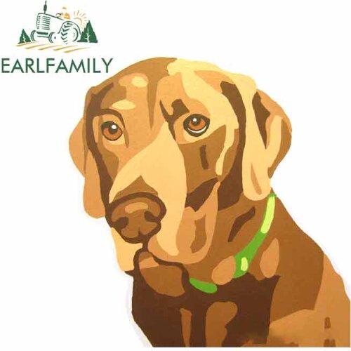 EARLFAMILY 13cm x 12.8cm for Pop Art Dog Portrait Painting Cartoon Funny Car Sticker Vinyl Waterproof RV VAN Car Accessories JDM