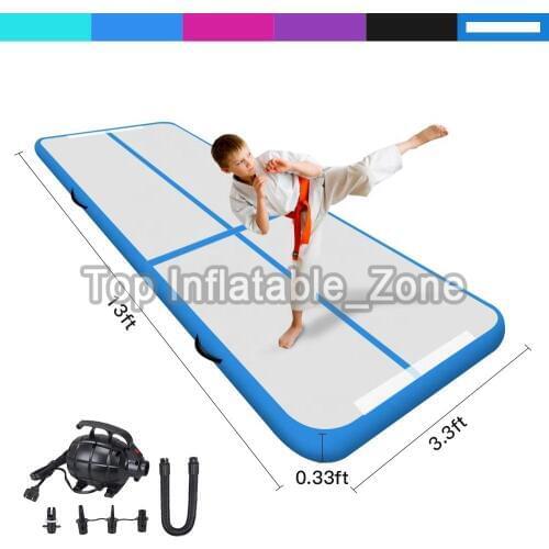 Blue Color Gymnastic Mat With Pump 3M Length 0.1M Thickness Yoga Gmy Mat DWF Air Floor/Tumbling Track With Low Price Bouncing