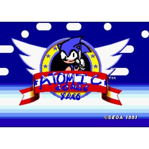 Atomic Sonic 16 Bit MD Game Card For Sega Mega Drive For Genesis