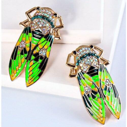 Colourful Robin Bird Bee Flying Animals Dangle Earrings Party Stylish Accessories Birthday Gift Statement Animal Earring Women