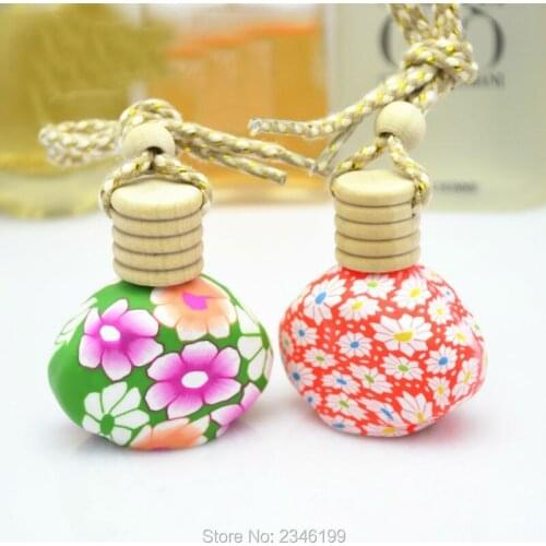 12ML30pcs/lot Hot Sale Aromatherapy Glass n Polymer Clay Bottle, Perfume Container Vial with Cork, Portable Essential Oil Bottle