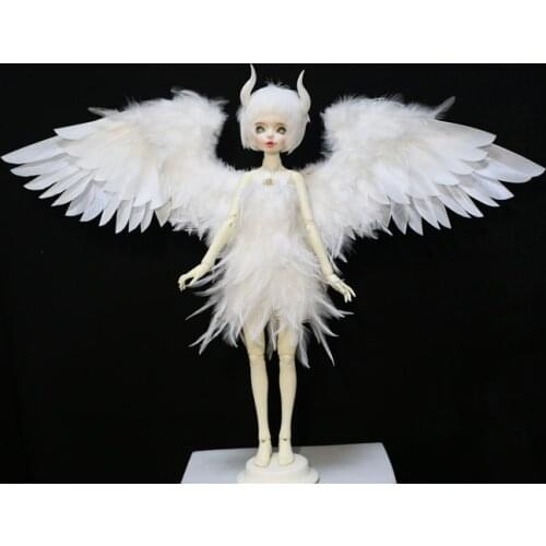 M0117 children handmade toy 1/6 1/3 1/4 uncle Doll clothes BJD/SD doll props Accessories Curveable feather wings 1pcs