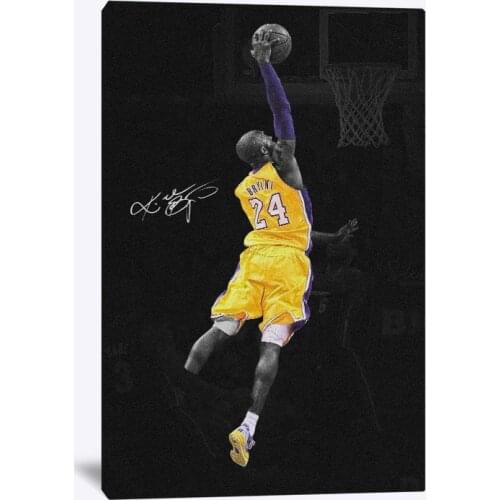 Wall Art Basketball Player Star Canvas Printed Kobe Bryant Poster Home Decorative Figure Painting Living Room Modular Pictures