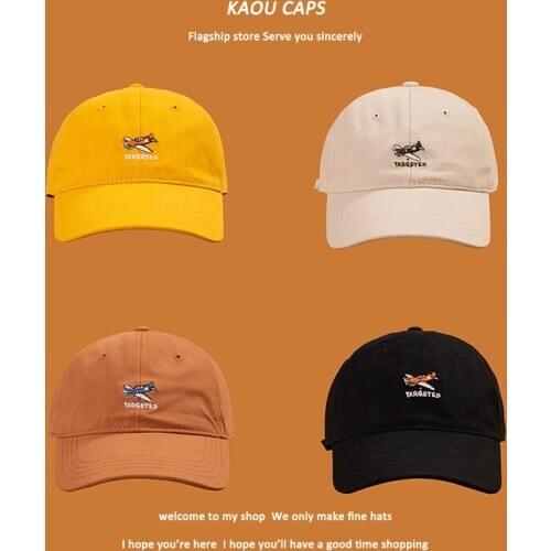 New hat female winter letter embroidery baseball cap male fashion couple wild soft top aircraft embroidery cap Hip hop hat