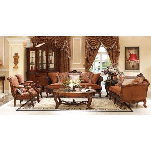 Latest home furniture solid wooden luxury hand carved royal designs chesterfield sofa set Chesterfield kanepe GH64