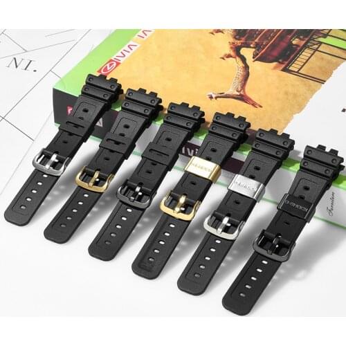 Resin Strap for Casio G-SHOCK GMW-B5000 Stainless Steel Hoop Black Waterproof Rubber Replacement Bracelet Band Watch Accessories