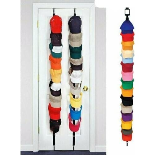 8Pcs Adjustable Cap Organizer Door Back Storage Hanging Strip Door Cap Rack Baseball Cap Holder Organizer Closet Hanger