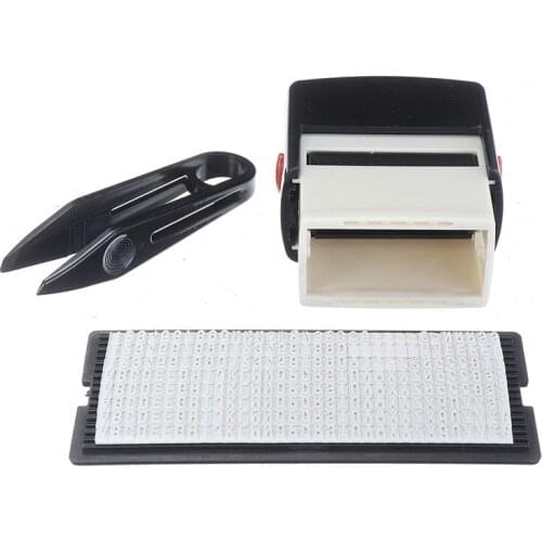 Rubber Printing Stamps Set Account Roller Seal DIY Office Supplies Mud Set Business Address Garage Name Self Inking DIY Tool