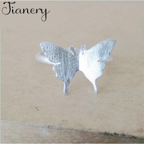 Luxury New Brand Korean Butterfly Rings For Women Boho Charms Jewelry Female Engagement Ring Lover Valentines Gifts bague
