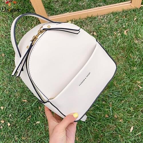 DORANMI Luxury Brand Designed Solid Womens Backpack 2020 New Female Rucksack Classic Schoolbag Mochila Square Back Bags BG774