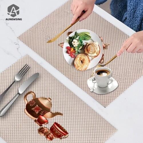 Classic Style Placemats for Dinning Table Luxury Place Mat Heat Insulation Non-slip Cup Mats Vintage Nordic Home Decor Napkins