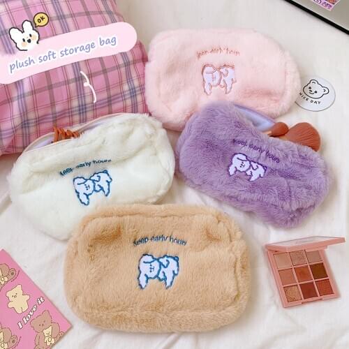 Sharkbang New Arrival Kawaii Super Soft Plush Storage Bag For Pencils, Makeups Kids Gift School Stationery