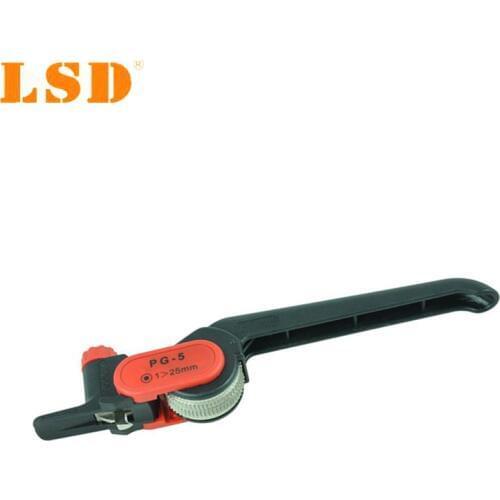 PG-5 Wire strippers Ratchet Wheel Type Stripper for stripping diameter over 25mm round cable fiber optic , 1inch cable