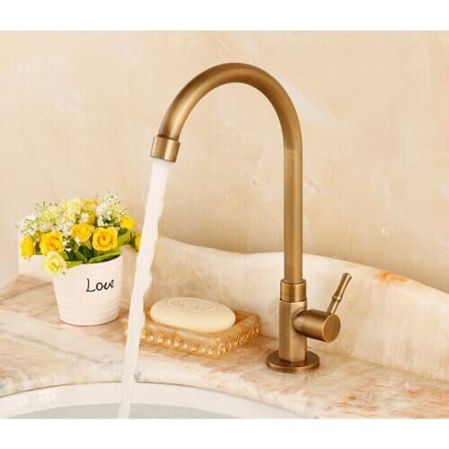 Vidric bronze finished brass material single cold bathroom basin faucet sink faucet