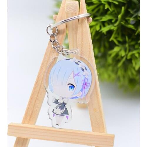 WL087 Re:zero Keychain Acrylic Cartoon Keyring Accessories