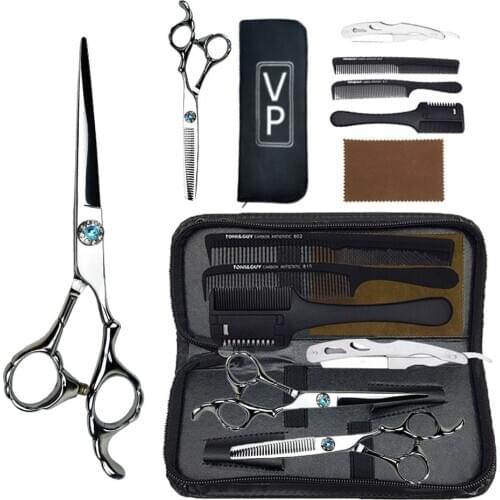 Haircut Scissors Japan 6.0 Professional Hairdressing Scissors Thinning Barber Shears Cutting Set Salon Hairdressers Scissors