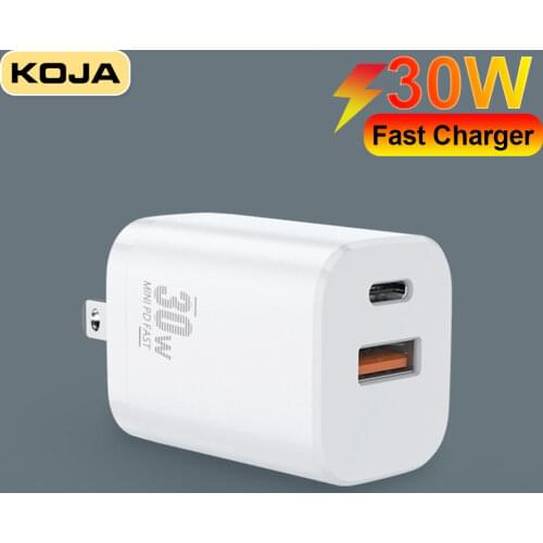 USB Charger 30W PD 3.0 Quick Charge 3.0 FCP PPS TYPE-C Wall Adapter For Tablet Iphone 12 11 Samsung Huawei Xiaomi Mobile Phone