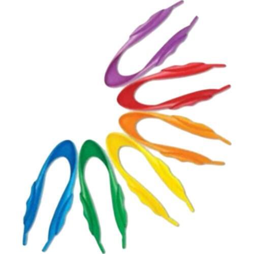 1PCS High Quality Plastic Materials Tweezers Kindergarten Educational Toy Experiments Tools random color