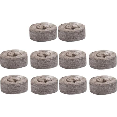 10Pcs 30 mm Garden Flowers Planting Soil Block Round Peat Pellets Seed Starting Plugs Pallet Seedling Soil Block Nursery Soil