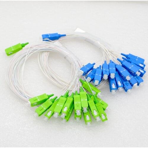 10pcs New PLC Micro Optical Fiber Splitter Steel Pipe SC/UPC/APC 1:16 Mini Differential Optical Splitter Wholesale Free Shipping