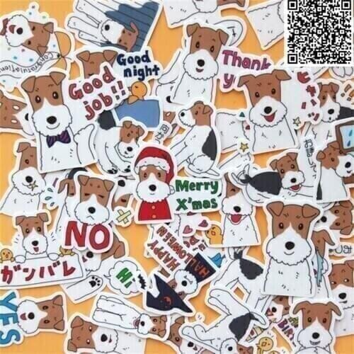 40 pcs Cute dog everyday stickers for Home decor on phone book macbook laptop sticker decal fridge skateboard doodle toy