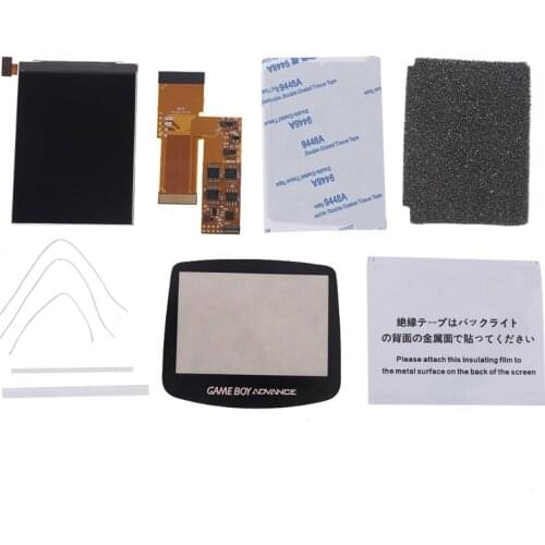 40JB IPS LCD Screen Kit with Ribbon Cable for GBA,Backlight Screen High Brightness for Gameboy Advance