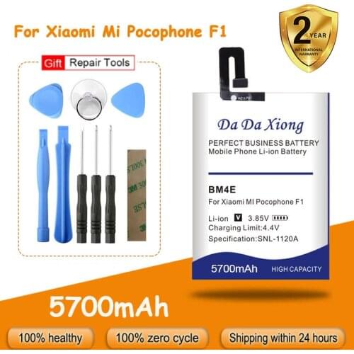 Free Shipping BM4E 5400mAh For Xiaomi MI Pocophone F1 Poco F1 Mobile Phone Replacement Batteria + Free Tools