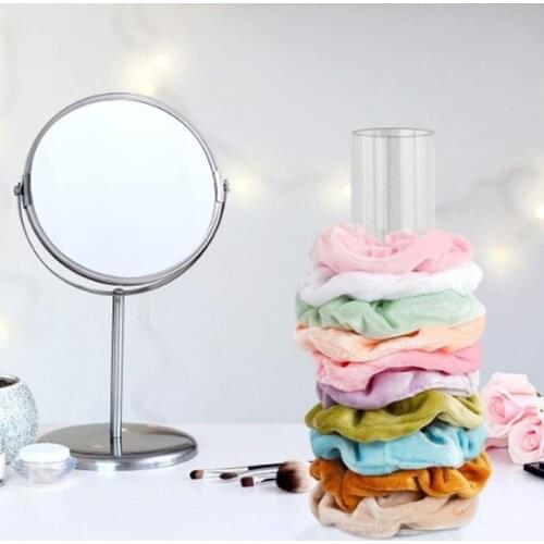 Acrylic Scrunchie Holder Stand Clear Jewelry Organizer Velvet Hairband Bracelet Watch Display Stand Hair Scrunchy Holder