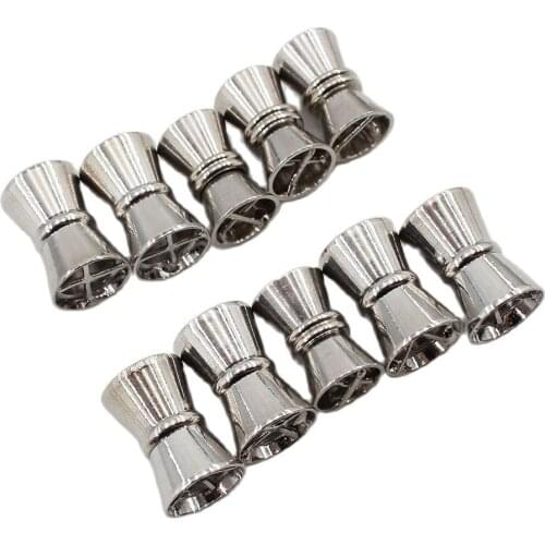 APDGG 10 Pcs Jewelry Findings Copper White Gold Plated Magnet Clasps For Pearl Bracelets Necklaces Making DIY Craft Accessories