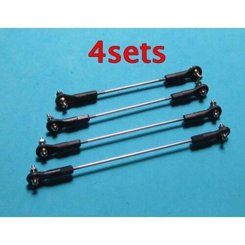 Free Shipping 4sets RC Model boat M2 Push link Rod Kit M2 Plastic Rod ball End+Push Linkage Rod+screws set spare parts