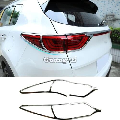 Free shipping For Kia kx5 Sportage 2016 2017 2018 car body Rear tail back Light lamp frame stick chrome ABS cover trim 4pcs