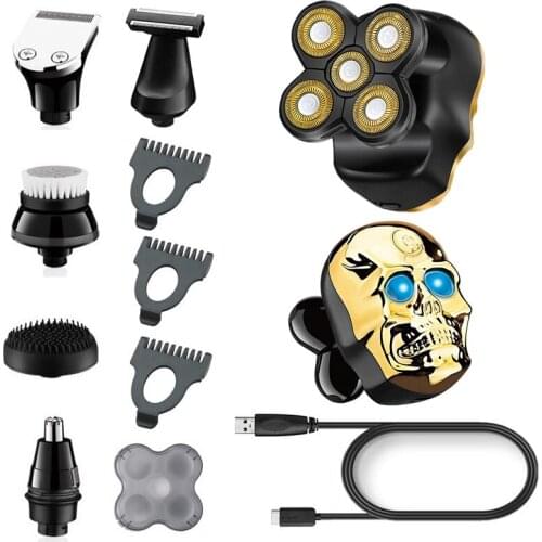 Whole body washing electric shaver facial grooming strong rotary electric razor beard shaving machine bald usb rechargeable