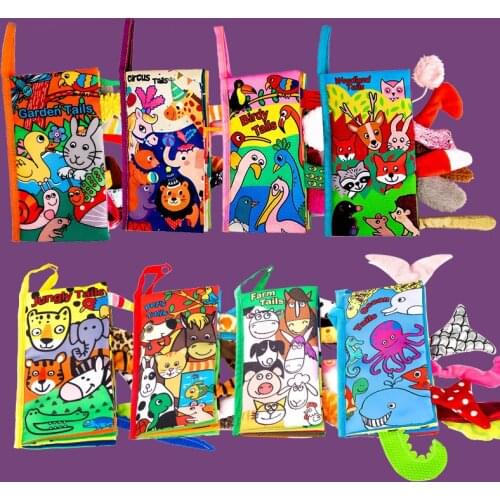 Baby Cloth Books Touch Feel Crinkle Books Rattles Toy for Boys Girls Infants Newborn Early Development Interactive Stroller Toys