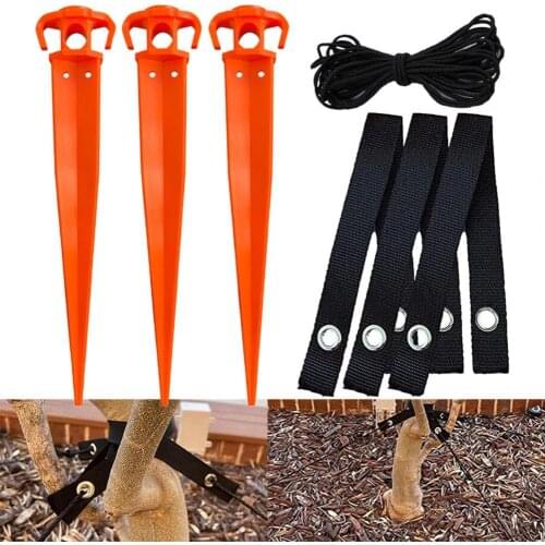 Firm 1 Set Great 12Inch Tree Growing Stump Kit Plastic Trees Anchoring Kits Corrosion Free for Young Trees