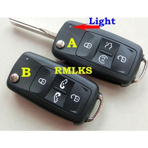 RMLKS Flip Key Car Remote Key Shell Cover For VW For Volkswagan Sharan Multivan T5 Good Quality With HU66 Blade Uncut