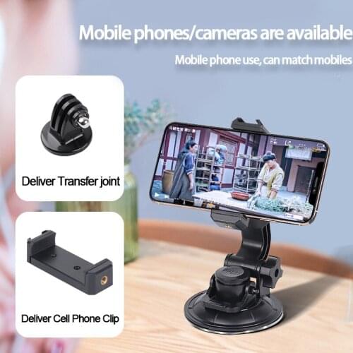 Gravity Car Holder Suction Cup Adjustable Universal Phone Holder Adapter For GoPro Insta360 Osmo Action SJCAM Camera GPS