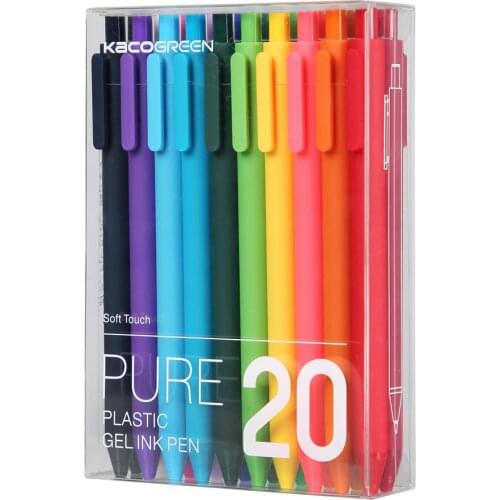 KACO Soft Touch Retractable Gel Ink Pens 0.5mm Fine Point Rainbow Pen Rollerball Pen Original Box