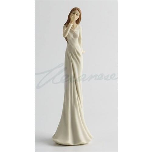 Creative Slim Lady Art Sculpture Woman Figurine Resin Crafts Abstract Slender Girl Figure Statue Creative Home Decoration R4935