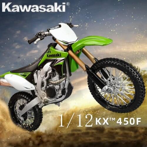 Maisto 1/12 Scale kawasaki KX 450F Motorbike Race Diecast Motocross Alloy Metal Motorcycle Model Toys For Kids Birthday Gifts