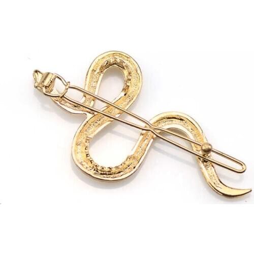 New creative womens alloy one character hairpin alternative hairdressing snake hairpin