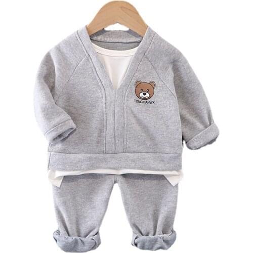 New Spring Autumn Baby Boys Clothes Suit Children Fashion Cotton T-Shirt Pants 2Pcs/Sets Toddler Casual Costume Kids Tracksuits