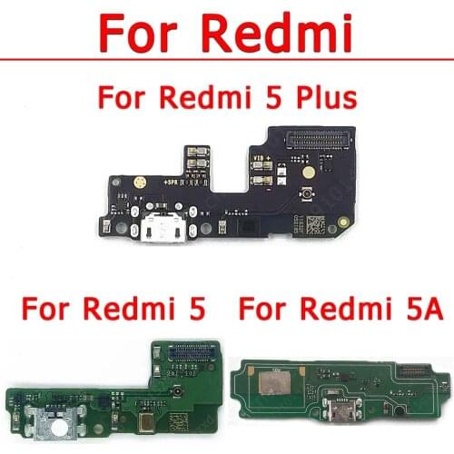 Original Charging Port For Xiaomi Redmi 5 Plus 5A 5Plus Charge Board Ribbon Socket Plate Usb Connector Dock Repair Spare Parts